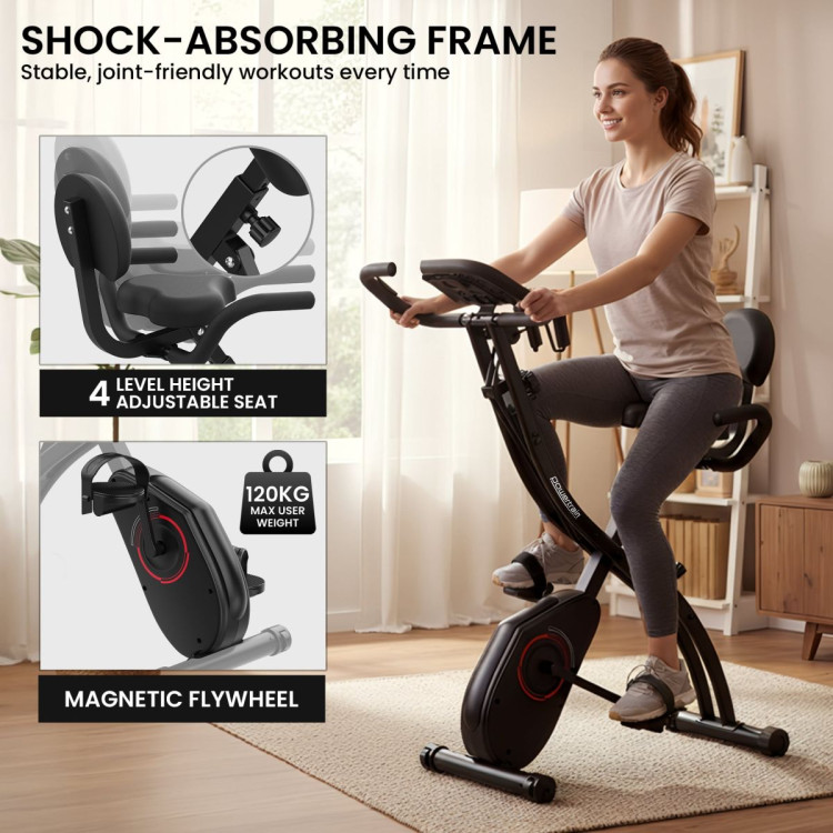 Powertrain 135E 4-in-1 Foldable X-Bike with LCD Display and Resistance Bands image 9