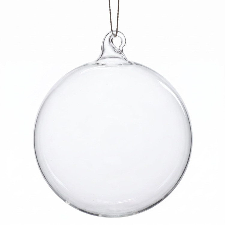 Christabelle Box of 6 Pure Clear Glass Baubles with Iridescent Shine image 4