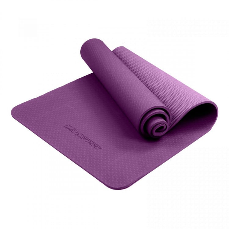 Powertrain Eco Friendly TPE Yoga Mats Exercise Pilates  - Purple image 4