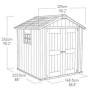 Keter Outdoor Garden Storage Shed -  Oakland 757 thumbnail 5