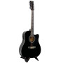 Karrera 12-String Acoustic Guitar with EQ - Black thumbnail 2