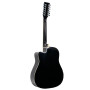 Karrera 12-String Acoustic Guitar with EQ - Black thumbnail 3