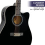 Karrera 12-String Acoustic Guitar with EQ - Black thumbnail 4