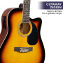 Karrera Acoustic Guitar 12-String with EQ - Sunburst thumbnail 4