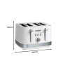 Morphy Richards Illumination 4 Slice 1800W Toaster - White thumbnail 2
