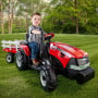 Case IH Magnum 12V Battery-Powered Kids Ride-On Tractor with Detachable Trailer, 2 Speeds & Parent Lockout thumbnail 2