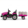 Peg Perego Pink Case IH 12V Kids Ride On Tractor with Trailer 2 Speed Toy thumbnail 4