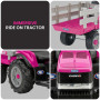 Peg Perego Pink Case IH 12V Kids Ride On Tractor with Trailer 2 Speed Toy thumbnail 7