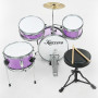 Karrera Childrens 4pc Drum Kit - Purple thumbnail 1