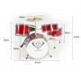 Children's 4pc Drum Kit - Red thumbnail 4