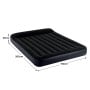 Intex Dura-Beam Classic Inflatable Queen Airbed Mattress with Pillow Rest Black thumbnail 4