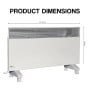 Noirot Spot Plus 2000W Electric Panel Heater Timer & Castors - Silent & Allergy-Free - Refurbished thumbnail 7