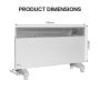 Noirot Spot Plus 7358-7TPRO 2000W WiFi Electric Convection Panel Heater Wall Mount Castors Timer Refurbished thumbnail 8