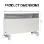 Noirot 2400W 7358-8 Electric Panel Heater Refurbished thumbnail 2