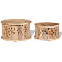 Two Piece Coffee Table Set Solid Mango Wood thumbnail 7