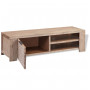 Tv Cabinet Solid Brushed Acacia Wood 140x38x40 Cm thumbnail 5