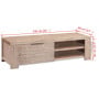 Tv Cabinet Solid Brushed Acacia Wood 140x38x40 Cm thumbnail 9