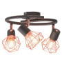 Ceiling Lamp With 3 Spotlights E14 Black And Copper thumbnail 1