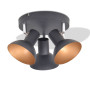 Ceiling Lamp For 3 Bulbs E27 Black And Gold thumbnail 2
