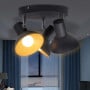 Ceiling Lamp For 3 Bulbs E27 Black And Gold thumbnail 3