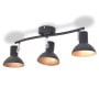 Ceiling Lamp For 3 Bulbs E27 Black And Gold thumbnail 4