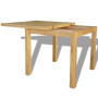 Extendable Table Oak 170x85x75 Cm thumbnail 5
