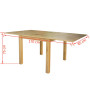 Extendable Table Oak 170x85x75 Cm thumbnail 6