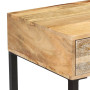 Desk Solid Mango Wood And Real Leather 117x50x76 Cm thumbnail 9
