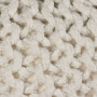 Hand-knitted Pouffe Cotton 50x35 Cm White thumbnail 2