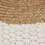 Woven/knitted Pouffe Jute Cotton 50x35 Cm White thumbnail 2