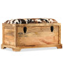 Storage Bench Genuine Leather And Solid Mango Wood 80x44x44 Cm thumbnail 11