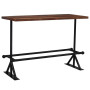 Bar Table Solid Reclaimed Wood Dark Brown 150x70x107 Cm thumbnail 1