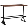 Bar Table Solid Reclaimed Wood Dark Brown 150x70x107 Cm thumbnail 11