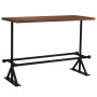 Bar Table Solid Reclaimed Wood Dark Brown 150x70x107 Cm thumbnail 8