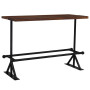Bar Table Solid Reclaimed Wood Dark Brown 150x70x107 Cm thumbnail 9