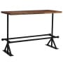 Bar Table Solid Reclaimed Wood Dark Brown 150x70x107 Cm thumbnail 10