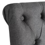 Dining Chairs 4 Pcs Dark Grey Fabric Tufted Button thumbnail 6