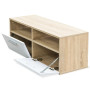 Tv Cabinet Chipboard 95x35x36 Cm Oak And White thumbnail 3