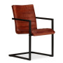 Dining Chairs 2 Pcs  Real Leather- Brown thumbnail 7