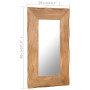 Cosmetic Mirror 50x80 Cm Solid Acacia Wood thumbnail 5