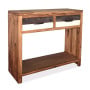 Console Table Solid Acacia Wood 86x30x75 Cm Natural thumbnail 1