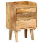 Bedside Cabinet Solid Mango Wood 40x30x59.5 Cm thumbnail 1