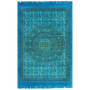 Kilim Rug Cotton 160x230 Cm With Pattern Turquoise thumbnail 1