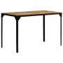 Dining Table Solid Rough Mange Wood And Steel 120 Cm thumbnail 1