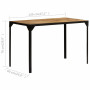 Dining Table Solid Rough Mange Wood And Steel 120 Cm thumbnail 9