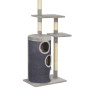 Cat Tree With Sisal Scratching Posts Grey 260 Cm thumbnail 5