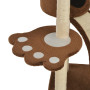 Cat Tree With Sisal Scratching Posts Brown 145 Cm thumbnail 5