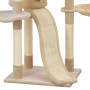 Cat Tree With Sisal Scratching Posts Beige 145 Cm thumbnail 6