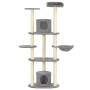 Cat Tree With Sisal Scratching Posts Grey 160 Cm thumbnail 2