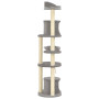 Cat Tree With Sisal Scratching Posts Grey 160 Cm thumbnail 3